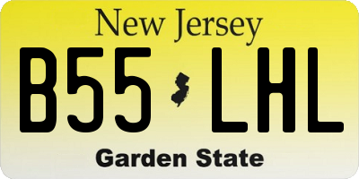 NJ license plate B55LHL