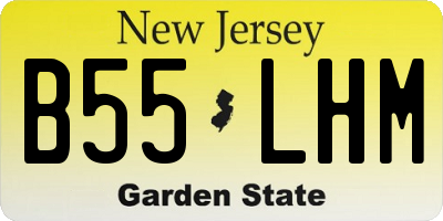 NJ license plate B55LHM