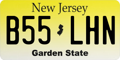 NJ license plate B55LHN