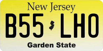 NJ license plate B55LHO