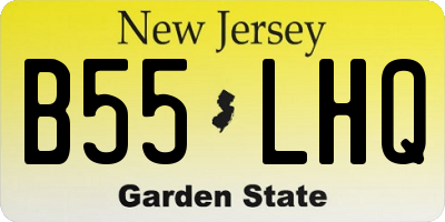 NJ license plate B55LHQ