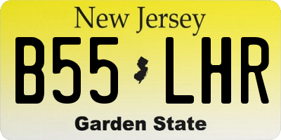 NJ license plate B55LHR