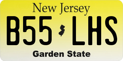 NJ license plate B55LHS