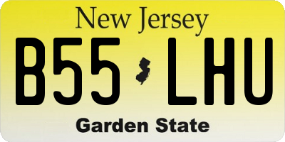 NJ license plate B55LHU