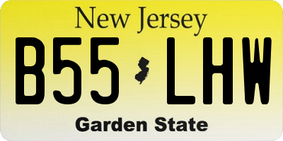 NJ license plate B55LHW