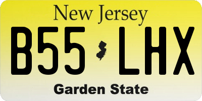 NJ license plate B55LHX