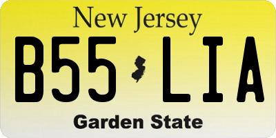 NJ license plate B55LIA