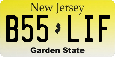 NJ license plate B55LIF