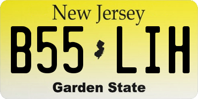 NJ license plate B55LIH