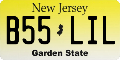 NJ license plate B55LIL
