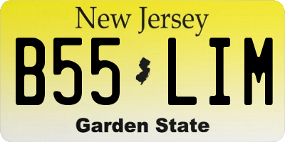 NJ license plate B55LIM