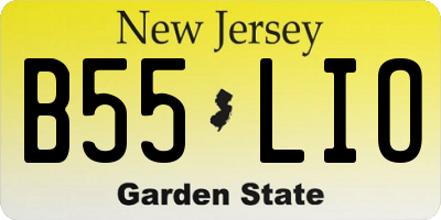 NJ license plate B55LIO