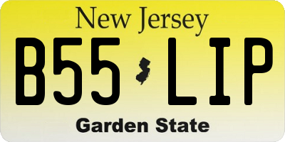 NJ license plate B55LIP