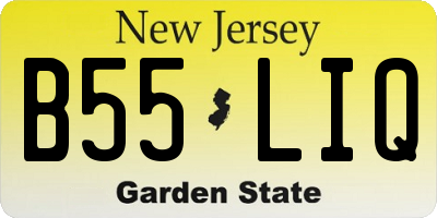 NJ license plate B55LIQ