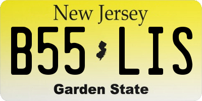NJ license plate B55LIS