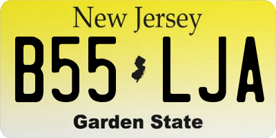 NJ license plate B55LJA