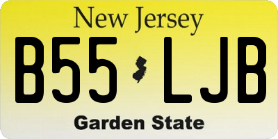 NJ license plate B55LJB