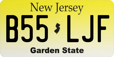 NJ license plate B55LJF