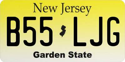 NJ license plate B55LJG