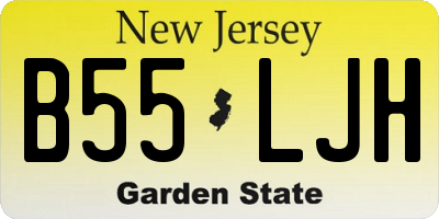 NJ license plate B55LJH