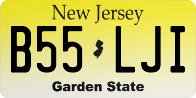 NJ license plate B55LJI