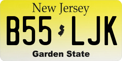 NJ license plate B55LJK