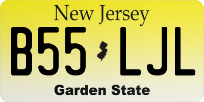 NJ license plate B55LJL