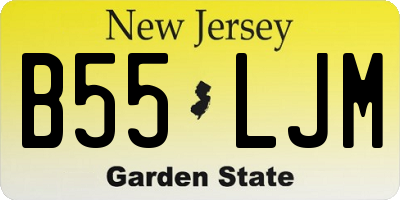 NJ license plate B55LJM