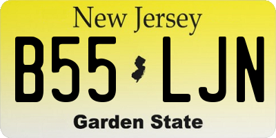 NJ license plate B55LJN