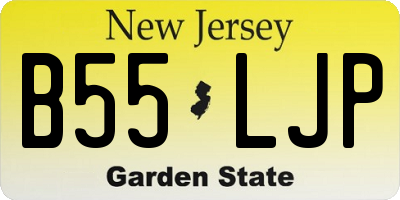 NJ license plate B55LJP
