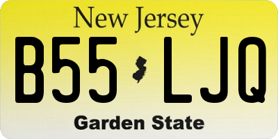 NJ license plate B55LJQ