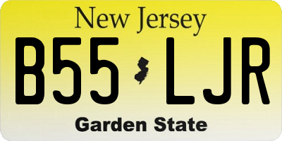 NJ license plate B55LJR