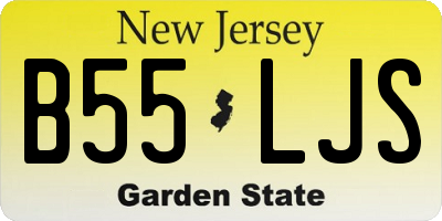 NJ license plate B55LJS