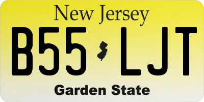 NJ license plate B55LJT