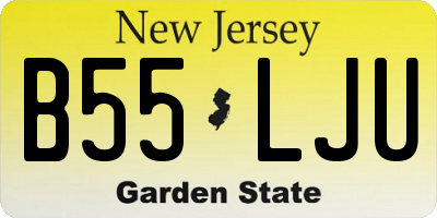NJ license plate B55LJU