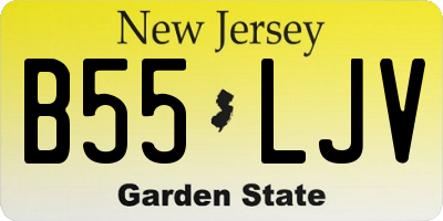NJ license plate B55LJV