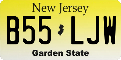 NJ license plate B55LJW