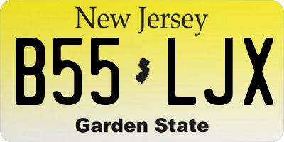 NJ license plate B55LJX