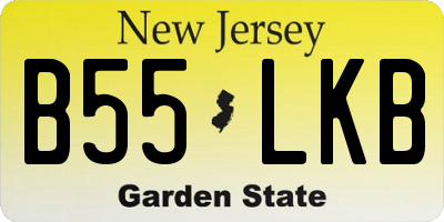 NJ license plate B55LKB
