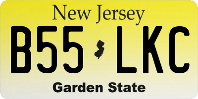 NJ license plate B55LKC
