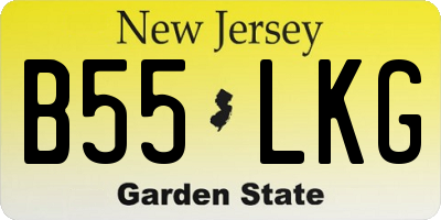 NJ license plate B55LKG