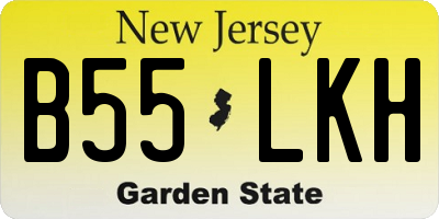NJ license plate B55LKH