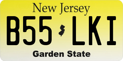 NJ license plate B55LKI