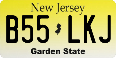 NJ license plate B55LKJ