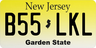 NJ license plate B55LKL