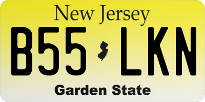 NJ license plate B55LKN