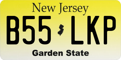 NJ license plate B55LKP