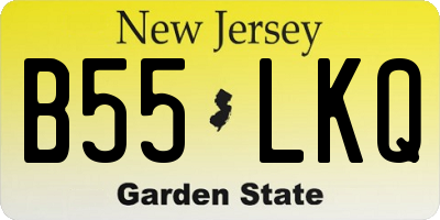 NJ license plate B55LKQ