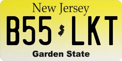 NJ license plate B55LKT
