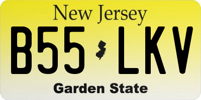 NJ license plate B55LKV